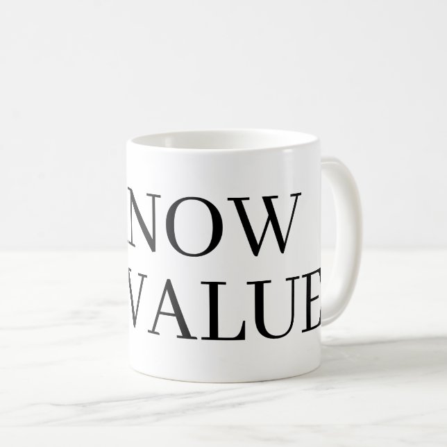 Eu sei meu valor presente caneca de café (Frente Esquerda)