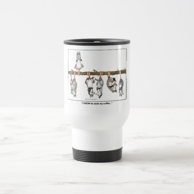 "Eu sei que roubou caneca de viagem do meu café" (Centro)
