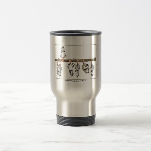"Eu sei que roubou caneca de viagem do meu café" (Centro)