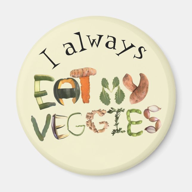 Eu sempre como meu íman vegetariano | Alimentação  (Frente)