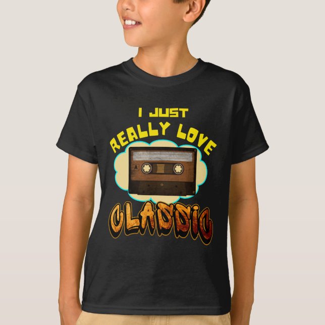 eu simplesmente amo camiseta clássica (Frente)