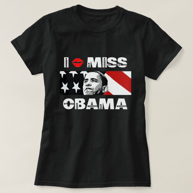 Eu sinto falta de Obama T-Shirt (Frente do Design)