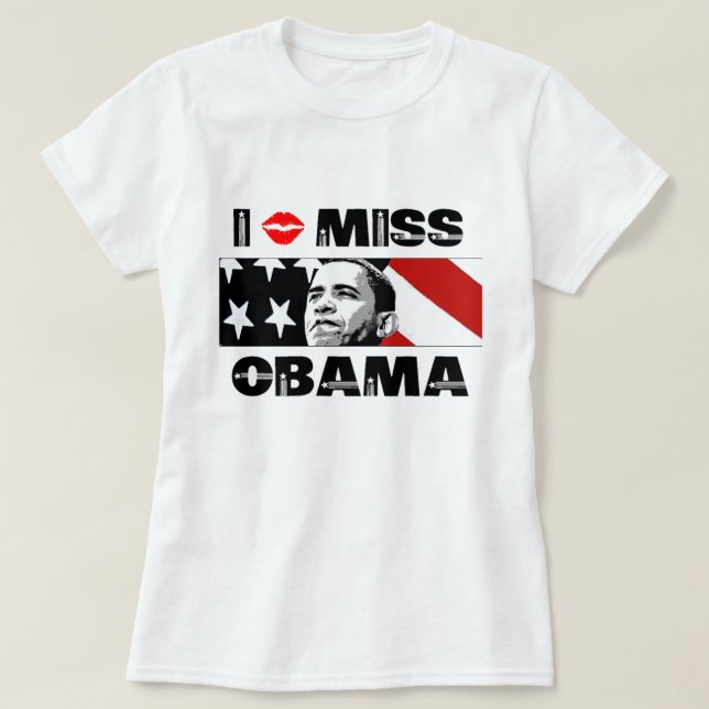 Eu sinto falta de Obama T-Shirt (Frente do Design)