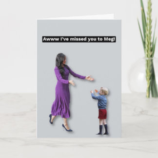 Eu sinto sua falta para Meghan cartão