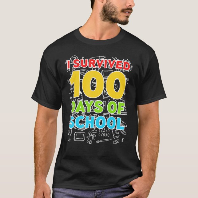 Eu Sobrevivi 100 Dias De Camisa Da Escola Feliz 10 (Frente)