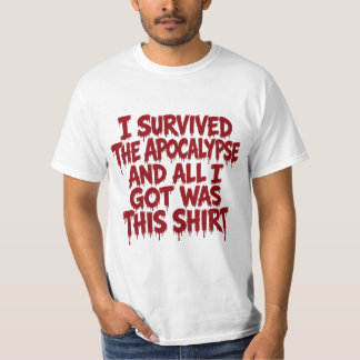 Eu Sobrevivi à Apocalipse Camiseta Divertida de Ha
