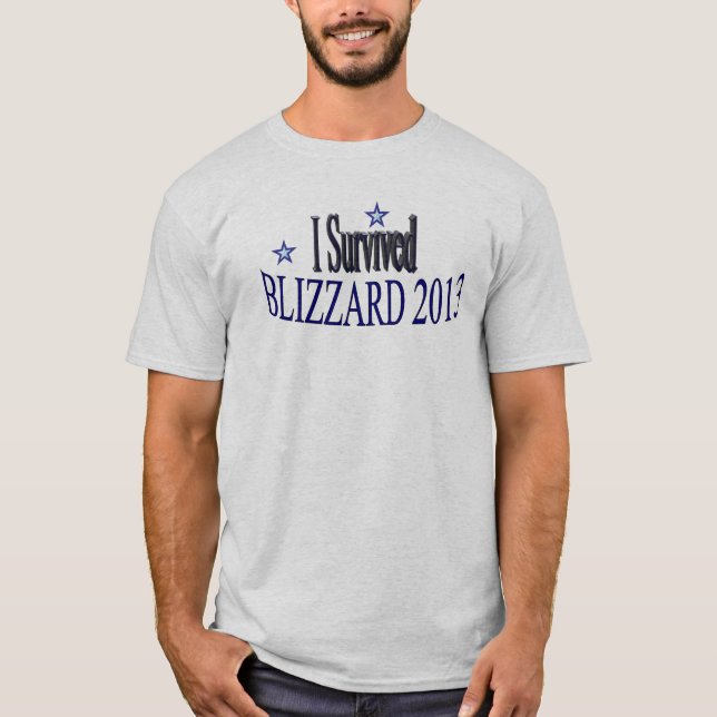 Eu sobrevivi à camisa 2013 do blizzard (Frente)