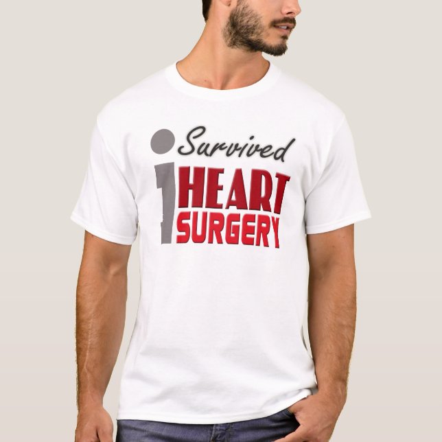 Eu sobrevivi à camisa da cirurgia cardíaca (Frente)