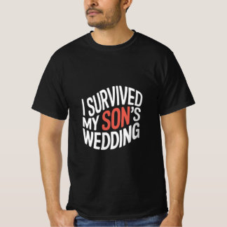 Eu sobrevivi à camiseta de casamento do meu filho
