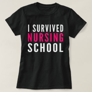 Eu sobrevivi a camisetas engraçadas da escola de