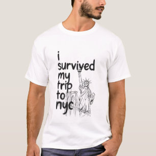 Eu sobrevivi à minha viagem para camiseta nyc