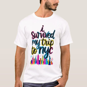 Eu sobrevivi à minha viagem para camiseta nyc
