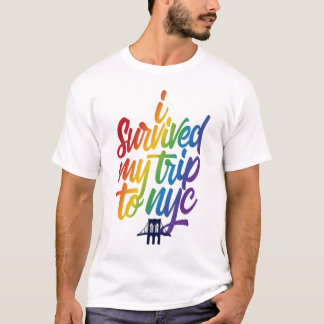 Eu sobrevivi à minha viagem para nyc camiseta