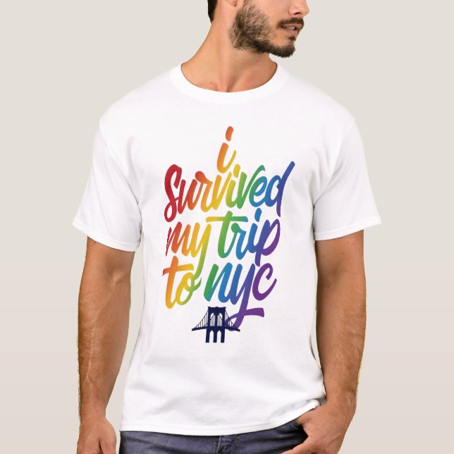 Eu sobrevivi à minha viagem para nyc camiseta (Frente)