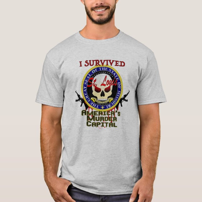 Eu Sobrevivi a St. Louis - Camiseta da Capital do  (Frente)