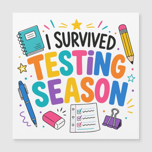 Eu Sobrevivi à Temporada de Testes Humor Escolar (Frente)