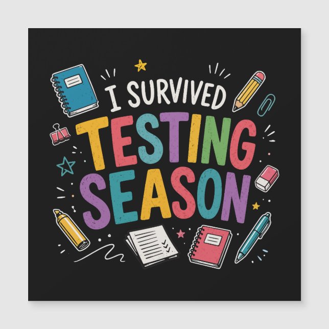 Eu Sobrevivi à Temporada de Testes Humor Escolar (Frente)