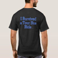 Eu sobrevivi a uma camiseta preta do Tour Bus Ride