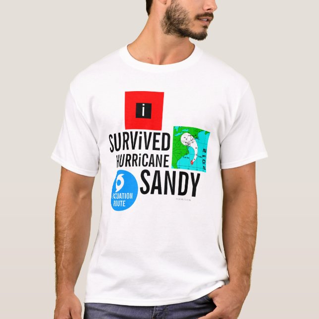 Eu sobrevivi ao t-shirt 3 do sinal de Sandy do (Frente)