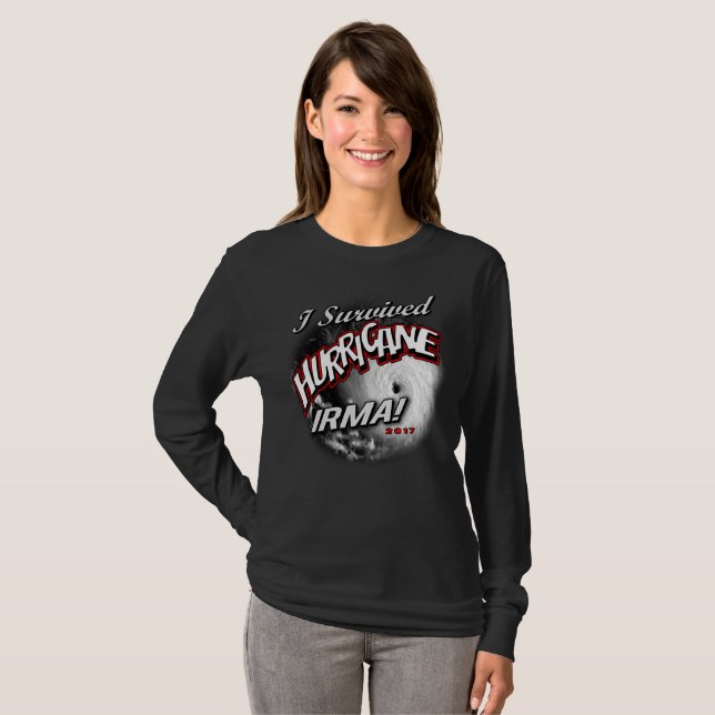 Eu sobrevivi ao t-shirt das mulheres de Irma do (Frente Completa)