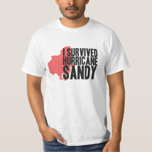 Eu sobrevivi ao t-shirt de Sandy do furacão
