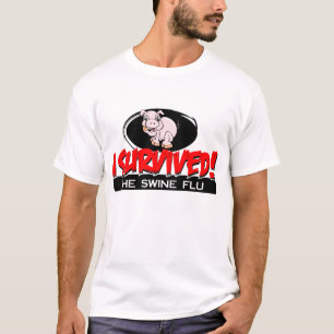 Eu sobrevivi ao t-shirt dos homens da gripe dos