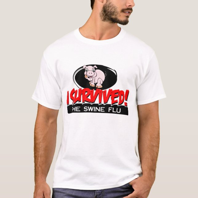 Eu sobrevivi ao t-shirt dos homens da gripe dos (Frente)