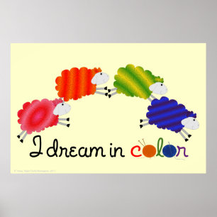 Eu sonho no poster dos carneiros da cor