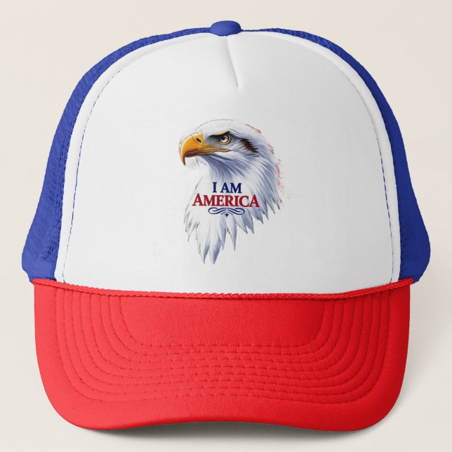 Eu sou a América! Boné Trucker (Frente)