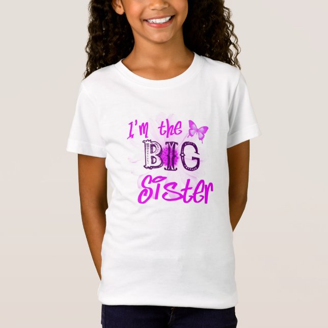 Eu sou a camiseta da Big Sister Kids (Frente)