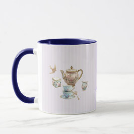 Eu sou a Caneca Inspirada em Chá – Monograma Lilás