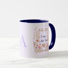 Eu sou a Caneca Inspirada em Chá – Monograma Lilás