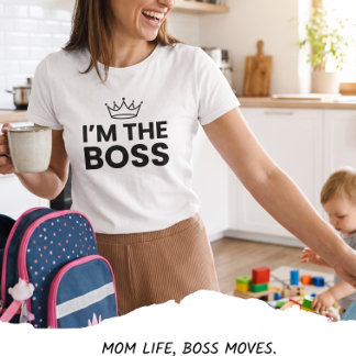 Eu Sou a Mãe Chefe Camisa Divertida de Maternidade
