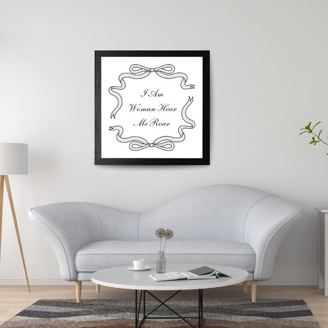 Eu sou a mulher aqui, Poster preto e branco (Criador carregado)