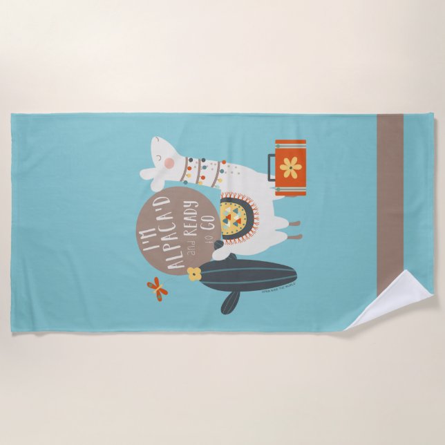 Eu sou Alpaca'd e apronto-me para ir toalha de (Frente)