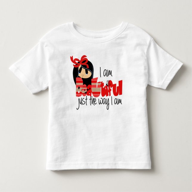 Eu Sou Bela-Toddler Fine Jersey T-Shirt (Frente)