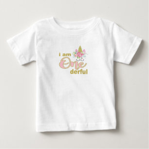 Eu sou camisa onederful do aniversário de crianç