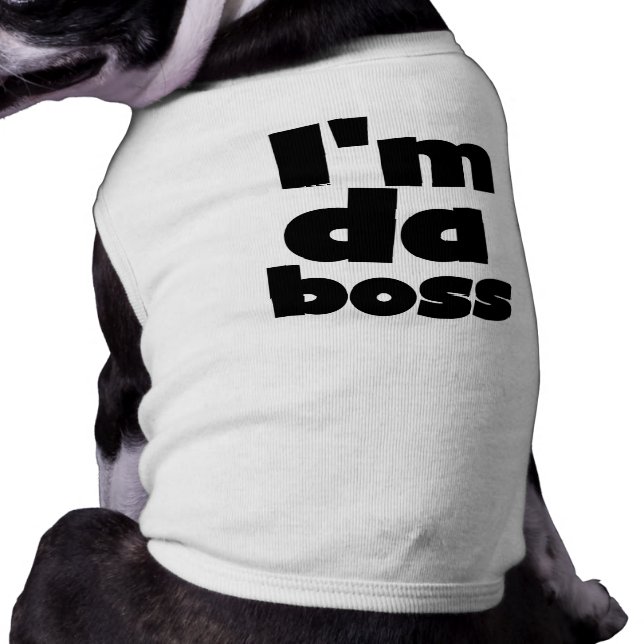Eu sou Camiseta de Da Boss Dog (Verso)