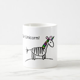 Eu sou caneca da zebra do unicórnio
