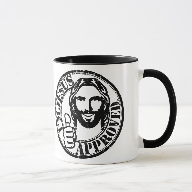Eu sou caneca de café aprovada Jesus (Direita)