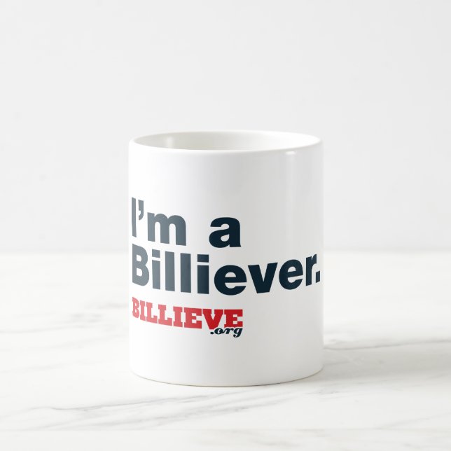 "Eu sou caneca de café de um Billiever" (Centro)