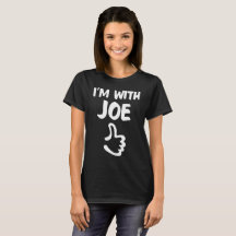 Eu sou com a camisa da mulher de Joe - preto