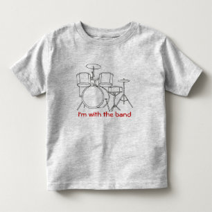 Eu sou com o esboço do preto do t-shirt da banda
