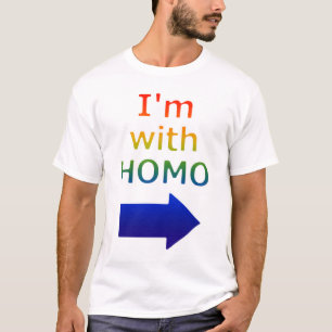 "Eu sou com o t-shirt do HOMO"