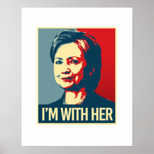 eu sou com poster de hillary - -
