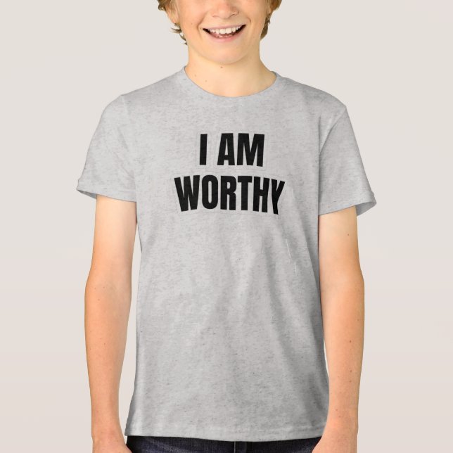 Eu Sou Digno - Dando poder a uma T-Shirt personali (Frente)