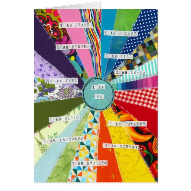 Eu sou eu - o cartão de saudação de afirmações pos (Frente)