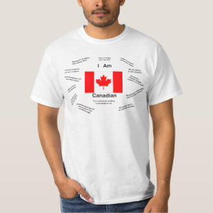 Eu sou fatos importantes do canadense: T-shirt
