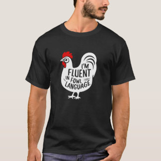 Eu sou fluente na camiseta de língua voadora