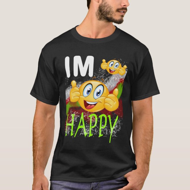 Eu sou Happy Emoji T-shirt (Frente)
